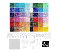 Fuse Beads Kit - PP 23x15.5x13cm | Pixel Art Craft Set Tools, Video Tutorials, Keychain, Lanyard, 24-96 Colors | School Projects Family Activities Birthday, East Camp