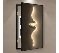 Fuse Box Cover Cabinet,Breaker Box Cover,Decorative Painting Of Electricity Meter With Aluminum Alloy Frame,Wall Mounted Hide Electrical Panel Cover Decorative For Home(R,40cm*60cm(15.7 * 23.6IN))