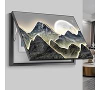 Fuse Box Cover, Cabinet Breaker Decorative Electrical Panel Wall Mounted Hide Meter Electric Painting Ideal For Your(B,70x50cm)