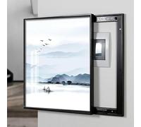 Fuse Box Cover Cabinet, Meter Box Decorative, Detachable Electric Meter Box Distribution Box Safe Switch Painting Hanging Decoration Hide Paintings(A,Left)