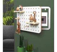 Fuse Box Cover Cabinet, Meter Box Decorative, Electric Box Lid Wooden Shelf Pegboard Electric Meter Box To Hide Pictures Painting Cover Home Decoration(Pearl White,60 * 50cm)