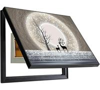 Fuse Box Cover Cabinet, Meter Box Decorative, Electrical Panel Cover Decorative Wall Hanging Painting,Electrical Panel Cover Lid The Creative Switch Box Modern(D,60x50cm/23.6x19.7inch)
