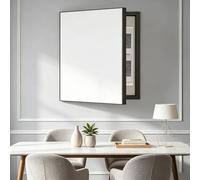 Fuse Box Cover Cabinet Minimalist Wall Art to Cover Electrical Panel, Blank Electrical Circuit Breaker Box Panel Covers, Removable Distribution Switch Box Lid(White,50 x 70cm (19 3/4" x 27 1/2"))