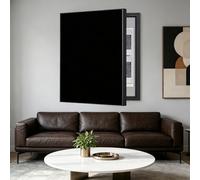 Fuse Box Cover Cabinet Minimalist Wall Art to Cover Electrical Panel, Blank Electrical Circuit Breaker Box Panel Covers, Removable Distribution Switch Box Lid(Black,60 x 80cm (23 5/8" x 31 1/2"))