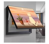 Fuse Box Cover Cabinet Mounted Hiding Panels Featuring Hydraulic Struts Conceal The Electricity Meter Living Room Television Wall(C,40x50cm)