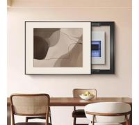 Fuse Box Cover Cabinet, Picture Frame Electric Box Decoration, Wall Mounted Electrical Panel Cover, Various Styles Available, Home Living Room Decor Poster(Brown,60 * 50cm/23.6 * 19.7in)