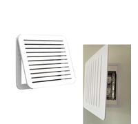 Fuse Box Cover Cabinet Wall Hanging Electric Panel Cover Breathable Design, Rustic Decorative Panel Distribution Box Covers, Flip-Up Minimalist Breaker Panel Cover(Style A,45x40cm (17 3/4x15 3/4"))