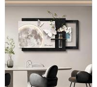 Fuse Box Cover Cabinet - Wall Mounted Electrical Panel Cover with Decorative Aluminum Frame for Living Room and Home Office