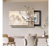 Fuse Box Cover Cabinet - Wall Mounted Electrical Panel Cover with Decorative Aluminum Frame for Living Room and Home Office