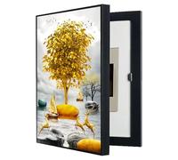 Fuse Box Cover Decorative Painting Vertical Electricity Distribution Box Decorative Paint Hide Electrical Panel Decoration Removable(F,35x45cm)