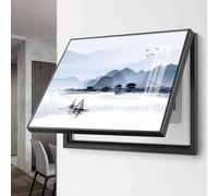 Fuse Box Cover for Electrical Panel, Decorative Flip Cover Meter Box, Indoor Home Decoration, 13.6 x 50 cm, Stylish Picture Frame Design