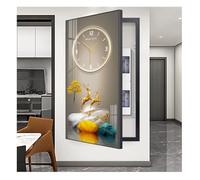 Fuse Box Cover, Wall Mounted Electrical Panel Hide, Decorative Painting Design with Clock for Home and Office Use