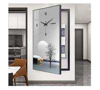Fuse Box Cover, Wall Mounted Electrical Panel Hide, Decorative Painting Design with Clock for Home and Office Use