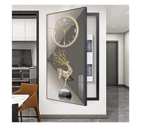 Fuse Box Cover, Wall Mounted Electrical Panel Hide, Decorative Painting Design with Clock for Home and Office Use