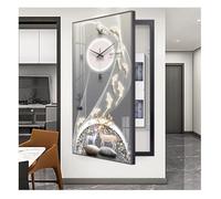 Fuse Box Cover, Wall Mounted Electrical Panel Hide, Decorative Painting Design with Clock for Home and Office Use