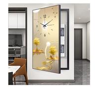 Fuse Box Cover, Wall Mounted Electrical Panel Hide, Decorative Painting Design with Clock for Home and Office Use