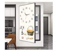Fuse Box Cover, Wall Mounted Electrical Panel Hide, Decorative Painting Design with Clock for Home and Office Use