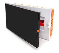 Fuse Box Distribution Box Flush-Mounted Small Distributor 18 Modules 1 Row IP40 Housing with Spirit Level