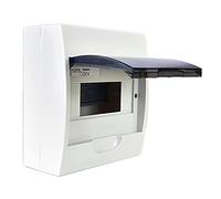 Fuse Box Small Distribution Box IP40 Surface-Mounted Sub-Distribution 1-Row 8 Modules 1x8 Single Row with DIN Rail Surface-Mounted Distribution Box Assembly Distribution Box