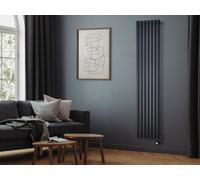 Fuse Eden Teppra 1200W Electric Vertical Radiator In Anthracite With Smart Wifi Control, 1800 X 420mm