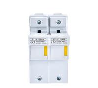 Fuse Holder 1P/2P/3P R017 RT18-125 500V 22x58mm Fast Blow Ceramic Tube Fuse 63A 80A 100A 125A RO17 22 * 58mm 22x58 22 * 58 with Fuse Holder(125a,2p)