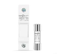 Fuse Holder and DC Fuse Set for PV String Protection, Compatible with 10A 30A Fuses, 1000V DC Voltage for Solar Power Applications (25A)