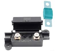 Fuse Holder for Midi Fuses, 40 Amps 32VDC with Heat-Shrinkable Accessories, Inline Fuse Box Base for Caravan X4, Dual Battery, Mar(30A Green)