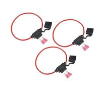 Fuse Holder Kit 10 12 14 16 AWG Gauge 32V Inline Fuses Holders with 40A ATC Automotive Blade In Line Fuse (3 Pack)