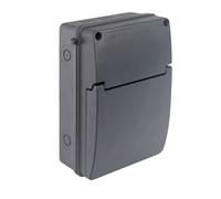 FuseBox A65E06MGY IP65 Grey Enclosure 6 Module with Busbar, N Cable and Acc Pack
