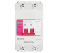 Fusebox E2PMST2 100A 2P Main Switch Split Enclosure IP20 with T2 SPD