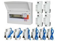 FuseBox F2010MX 10 Way T2 SPD Consumer Unit + 6 Type A Mini RCBOs & 4x FREE DIN Rail Blanks