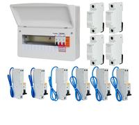 FuseBox F2010MX 10 Way T2 SPD Consumer Unit + 6 Type A RCBOs & 4x FREE DIN Rail Blanks