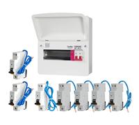 FuseBox F3007MZ 7 Way T2 SPD Consumer Unit + 7 Type A Bi-Directional Mini RCBOs
