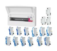 FuseBox F3015MZ 15 Way T2 SPD Consumer Unit + 12 Type A RCBOs & 3x FREE DIN Rail Blanks