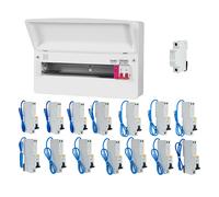 FuseBox F3015MZ 15 Way T2 SPD Consumer Unit + 14 Type A RCBOs & 1x FREE DIN Rail Blanks
