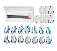 FuseBox F3021MZ 21 Way T2 SPD Consumer Unit + 14 Type A Bi-Directional Mini RCBOs & 7x FREE DIN Rail Blanks