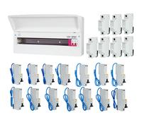 FuseBox F3021MZ 21 Way T2 SPD Consumer Unit + 14 Type A RCBOs & 7x FREE DIN Rail Blanks