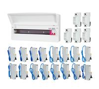 FuseBox F3021MZ 21 Way T2 SPD Consumer Unit + 16 Type A RCBOs & 5x FREE DIN Rail Blanks