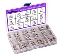 fuses 250 pcs Quick Blow Glass Fuse Assorted Kit 250V 1A, 2A, 3A, 5A, 6A, 7A, 8A, 10A, 6x30，5x20mm Tube Fast-Blow Glass Fuse Box fuses Protected circuits (Color : 250pcs)