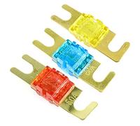 fuses ANL Gold Plated Stud Car Fuses Mini Car Stereo Audio AFS Fuse 20A 30A 40A 50A 60A 70A 80A 100A 125A 150A 175A 200A fuses Protected circuits (Color : 1pcs, Size : Onecolor)