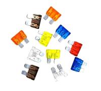 Fuses Mini Small Medium Car Fuse 1A 2A 3A 5A 10A 15A 20A 25A 30A 35A 40A 45A 50A Amp Clip Set 10Pcs(25A,Small)