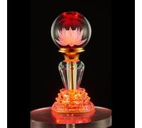fushanfu LED Crystal Ball Meditation Lamp Buddha Display Decorative Light USB Powered Optical Crystal Yoga Ambience (7 inches)