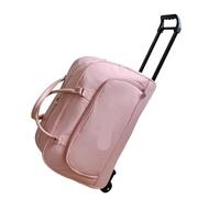 FUSHENGLI Rolling Duffle Bag With Wheels Women Wheeled Bag Rolling Luggage Bag For Girls Short Trip Travel Trolley Bags On Wheels Trolley Suitcase Women Wheeled Bags For Travel(Pink)
