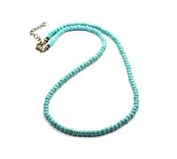 FUSHENGTER Necklace Men Sweater Chain Women Long Necklaces Gift 4Mm Small Seed Bead Necklace Handmade Natural Frosted Stone Necklace Bohemia Men Women Accessories Gift Blueturquoise184