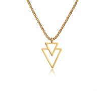 FUSHENGTER Necklace Women Pendant Chain Men Gifts Ladies Fashion Accessory Fashion Triangle Pendant Necklace Men Simple Width2.5Mm Box Chain Necklace For Men 2