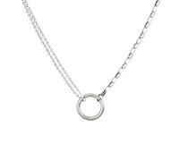 FUSHENGTER Necklace Women Pendant Chain Necklaces Asymmetric Circular Neck Chain Clavicle Chain Versatile Necklace 1