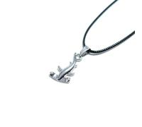 FUSHENGTER Women's Bohemian Silver Hammerhead Shark Pendant Necklace, Handmade, Fashion, Unisex Adults, Necklace