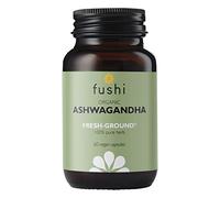 Fushi Ashwagandha Organic Herbal Supplement 340 mg, 60 Caps | Fresh-Ground Wholefood | Adaptogen, Immune, and Energy | Ethical & Vegan | Ayurveda Formula Known as WithaniaSomnifera