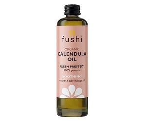 Fushi Organic Calendula Oil 100ml | Fresh-Pressed & Triple Infused for 3 Months | Best for Minor Abrasions, Irritated Skin, Skin Healing | Anti-inflammatory | Oil for Babies | Vegan, Made in the UK