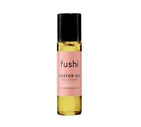 Fushi Organic Castor Oil 10ml Roll & Glow 100% Pure Cold & Fresh-Pressed For Dry Skin & Eyelashes & Eyebrows - Handy On the Go Size Hexane Free Natural Food-grade